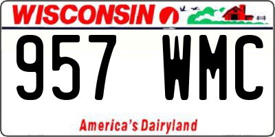 WI license plate 957WMC