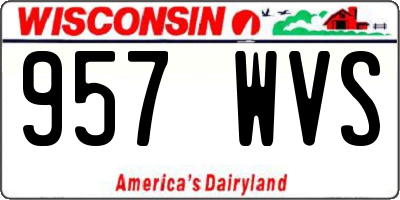 WI license plate 957WVS