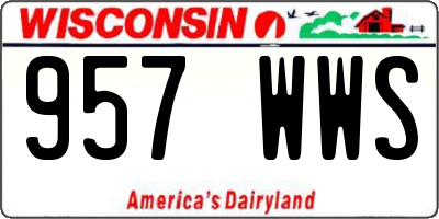 WI license plate 957WWS