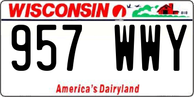 WI license plate 957WWY