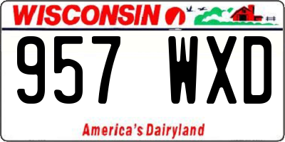 WI license plate 957WXD