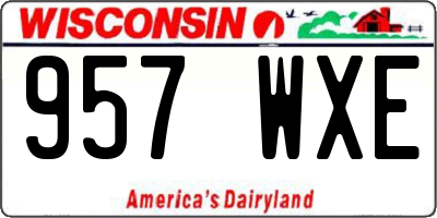 WI license plate 957WXE
