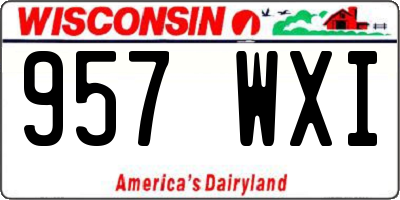 WI license plate 957WXI