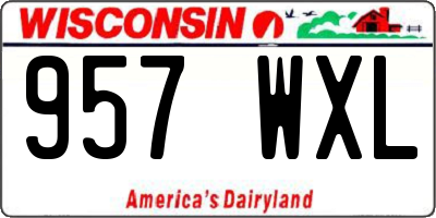 WI license plate 957WXL