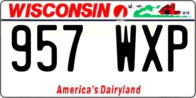 WI license plate 957WXP