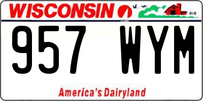 WI license plate 957WYM