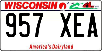 WI license plate 957XEA
