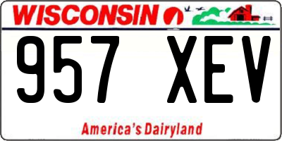 WI license plate 957XEV