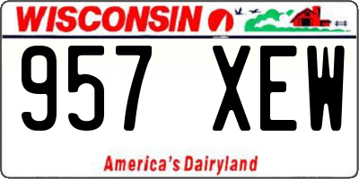 WI license plate 957XEW