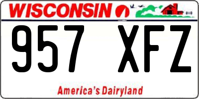 WI license plate 957XFZ
