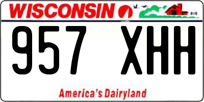 WI license plate 957XHH