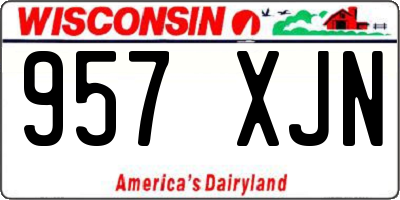 WI license plate 957XJN