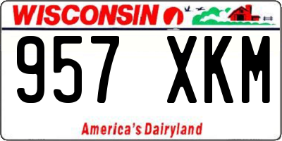 WI license plate 957XKM