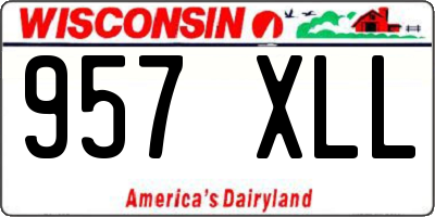 WI license plate 957XLL