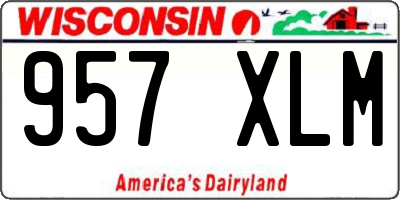 WI license plate 957XLM