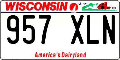 WI license plate 957XLN
