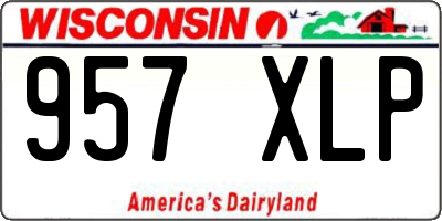 WI license plate 957XLP