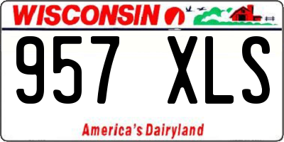 WI license plate 957XLS