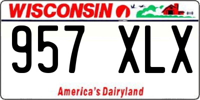WI license plate 957XLX
