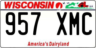 WI license plate 957XMC