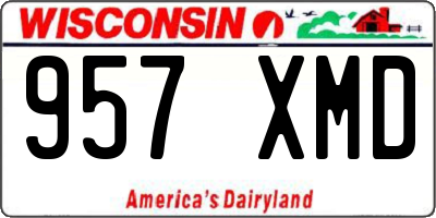 WI license plate 957XMD