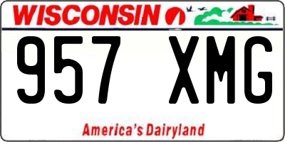 WI license plate 957XMG