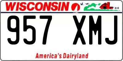 WI license plate 957XMJ