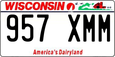 WI license plate 957XMM