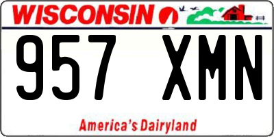 WI license plate 957XMN