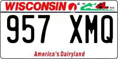 WI license plate 957XMQ