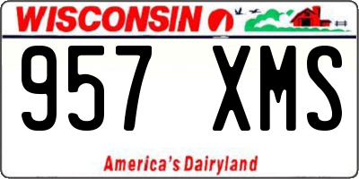 WI license plate 957XMS