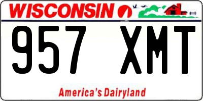 WI license plate 957XMT