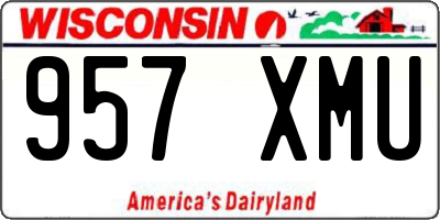 WI license plate 957XMU