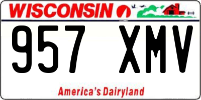 WI license plate 957XMV