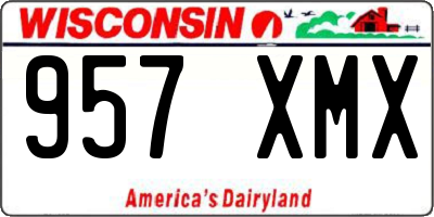 WI license plate 957XMX