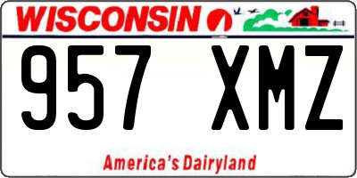 WI license plate 957XMZ
