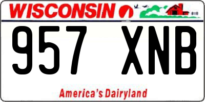 WI license plate 957XNB