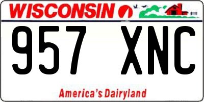 WI license plate 957XNC