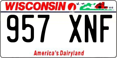 WI license plate 957XNF
