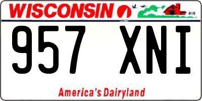 WI license plate 957XNI