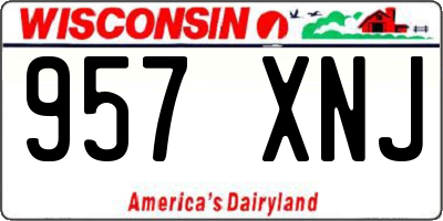 WI license plate 957XNJ