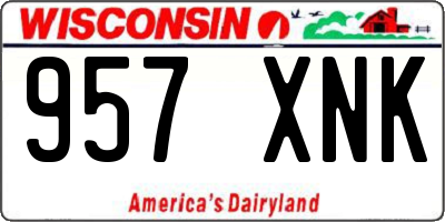 WI license plate 957XNK
