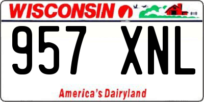 WI license plate 957XNL