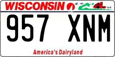 WI license plate 957XNM