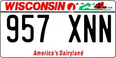 WI license plate 957XNN