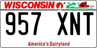 WI license plate 957XNT