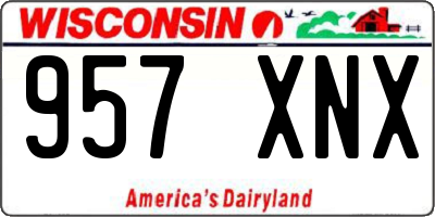 WI license plate 957XNX