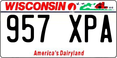 WI license plate 957XPA