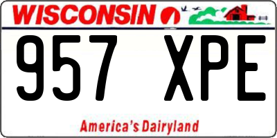 WI license plate 957XPE