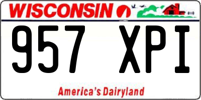 WI license plate 957XPI